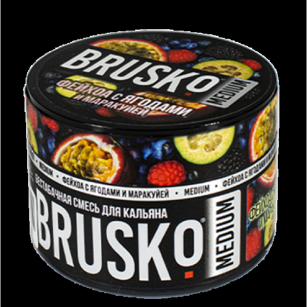 Бестабачная смесь Brusko Zero Фейхоа С Ягодами И Маракуйей 50 грамм в Воркуте