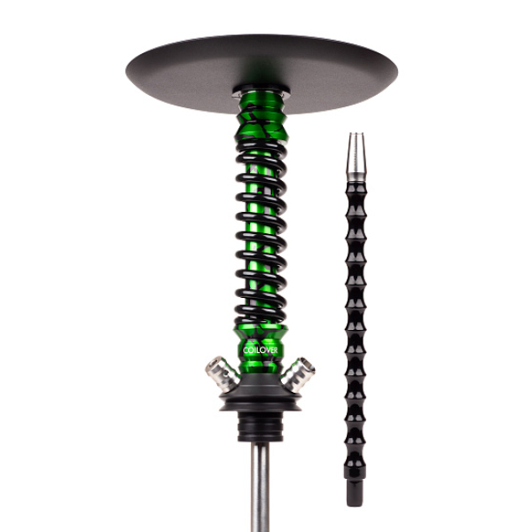 Кальян Mamay Customs Coilovers Mini Anod Green Splash Черный Глянец в Воркуте