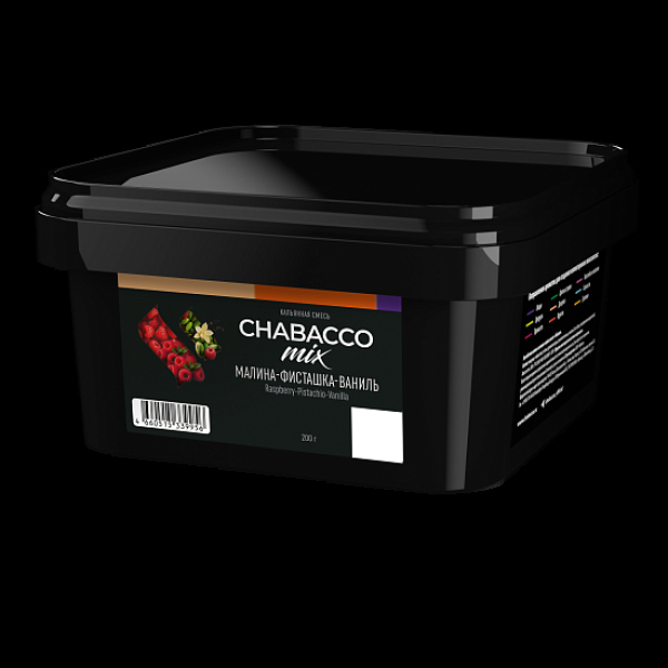 Бестабачная смесь Chabacco Mix Raspberry Pistachio Vanilla Малина Фисташка Ваниль Medium 200 грамм в Воркуте