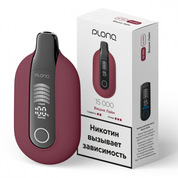 Электронная сигарета Plonq Ultra Вишня Лайм 12000 затяжек в Воркуте